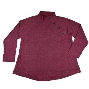 NWT French Laundry Pullover Chenille Top Womens 3XL Burgundy Mock Neck Plus Size